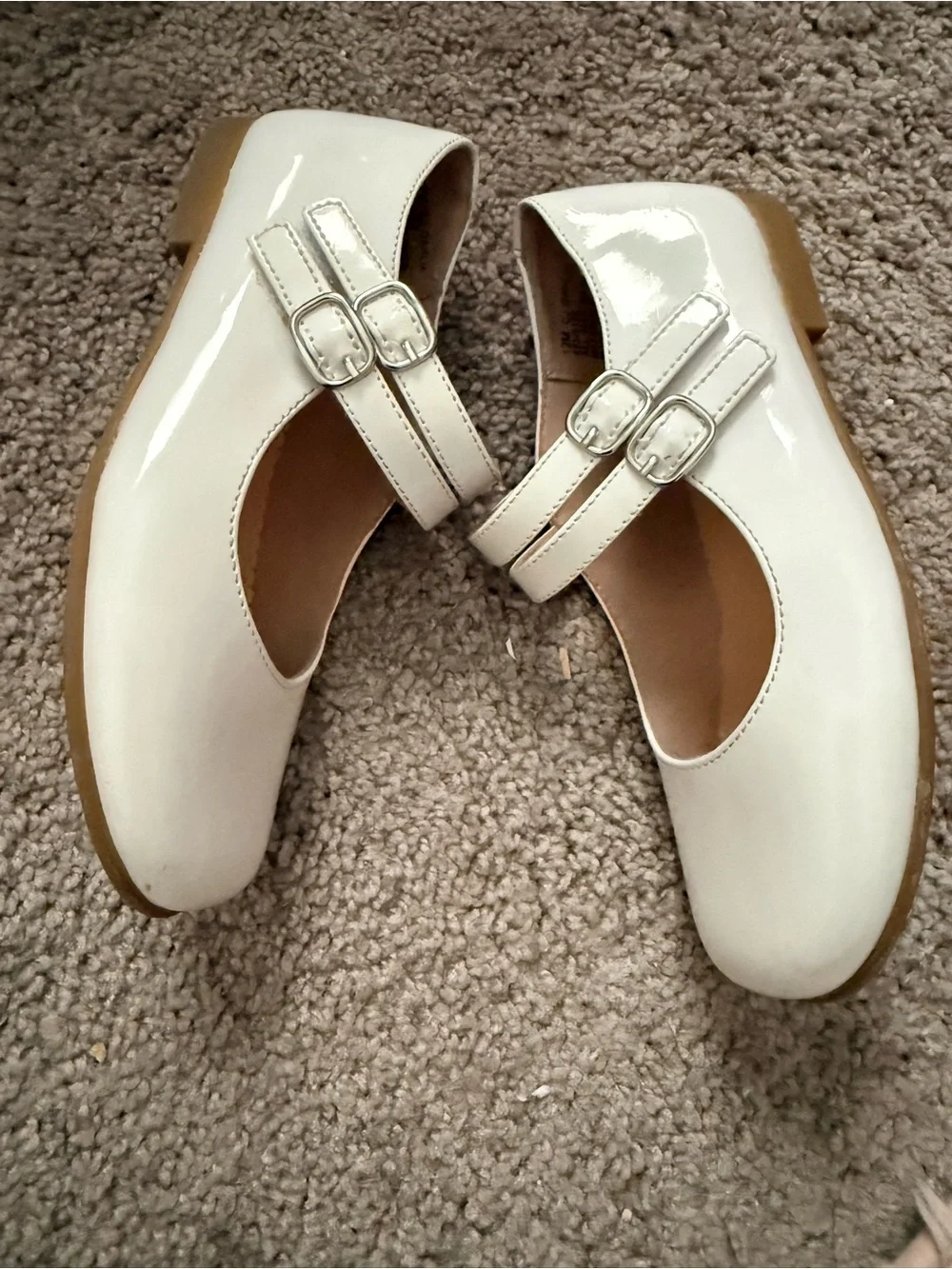 Girls' White Double-Strap Mary Jane Dress Shoes by Christie & Co.